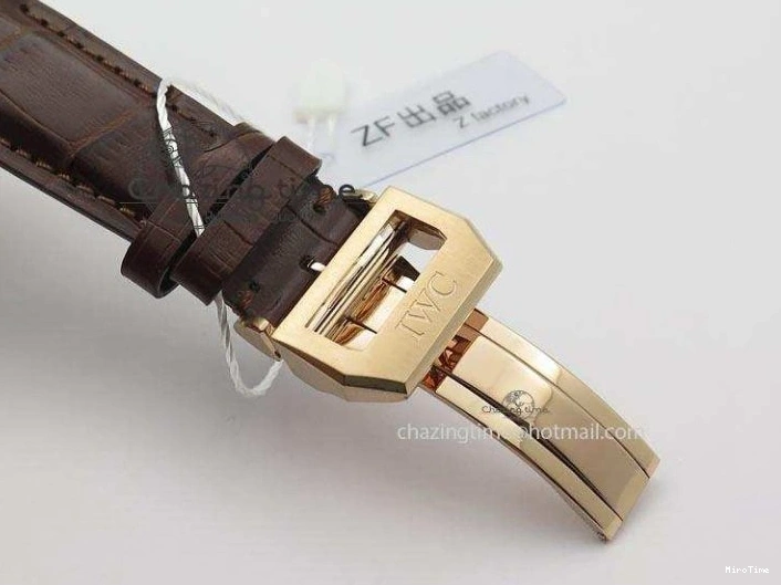 MIROTIME 0414 Portuguese IW371415 ZF 1:1 Best Edition RG Black dial On Brown Leather Strap A Modern 7286